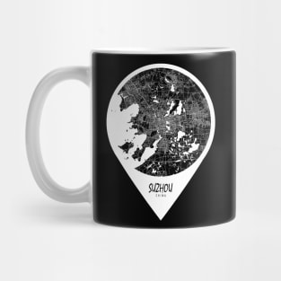 Suzhou, USA City Map - Travel Pin Mug